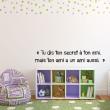 Wall decals with quotes - Wall decal Secret - ambiance-sticker.com